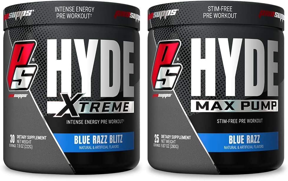 PROSUPPS Hyde Xtreme Blue Razz and Hyde Max Pump Blue Raspberry Bundle - TrustMedUSA