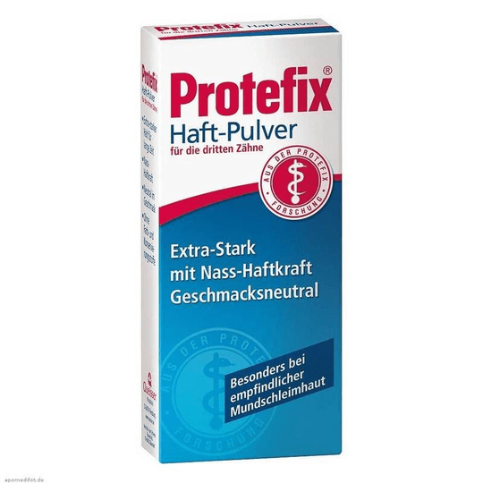 Protefix adhesive powder for full and partial dentures, 50 g - Maple Wellness Supplements
