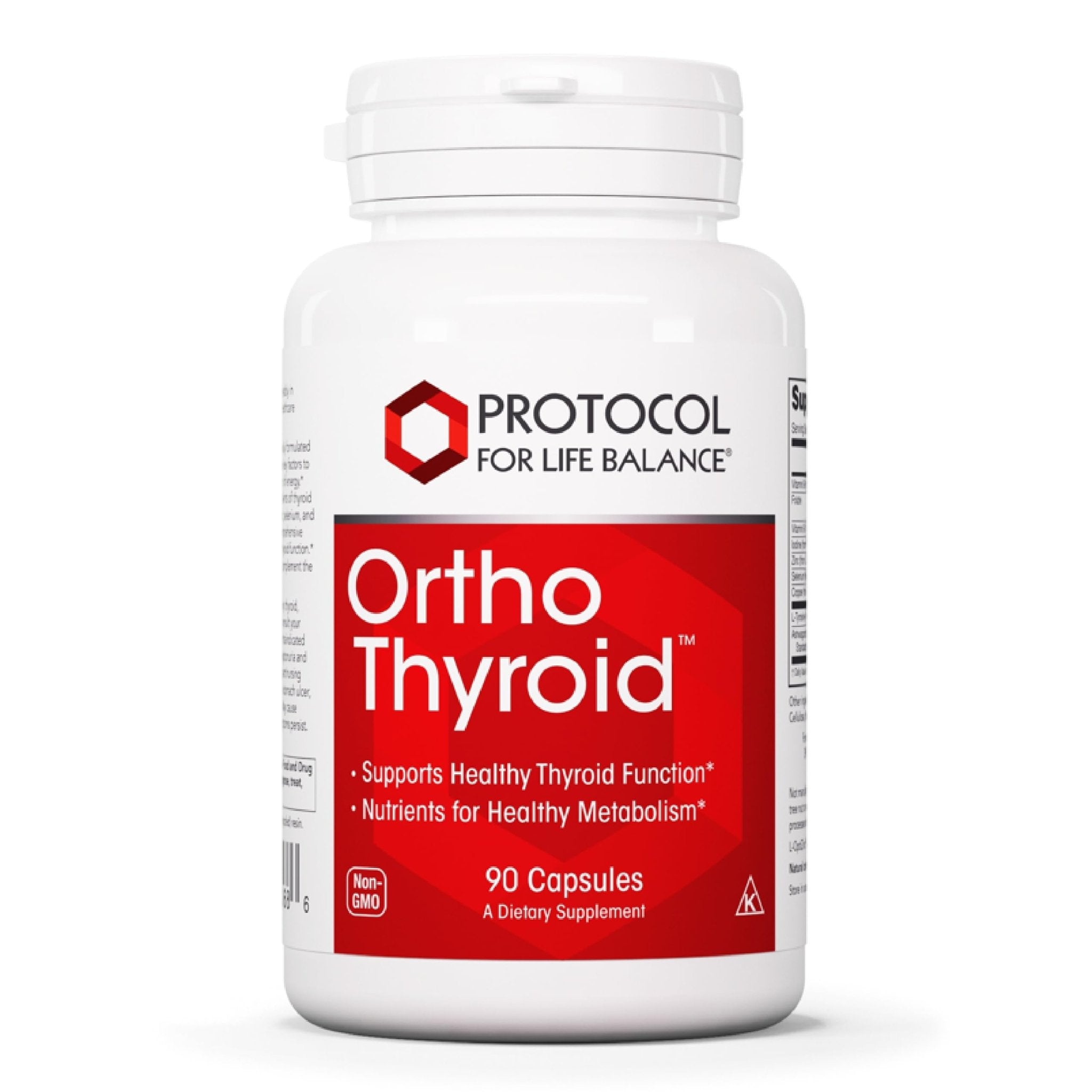 PROTOCOL FOR LIFE BALANCE Ortho Thyroid - Supports Healthy Thyroid Function* - with Ashwagandha, Zinc & Selenium - Non-GMO & Kosher - 90 Veg Capsules - TrustMedUSA