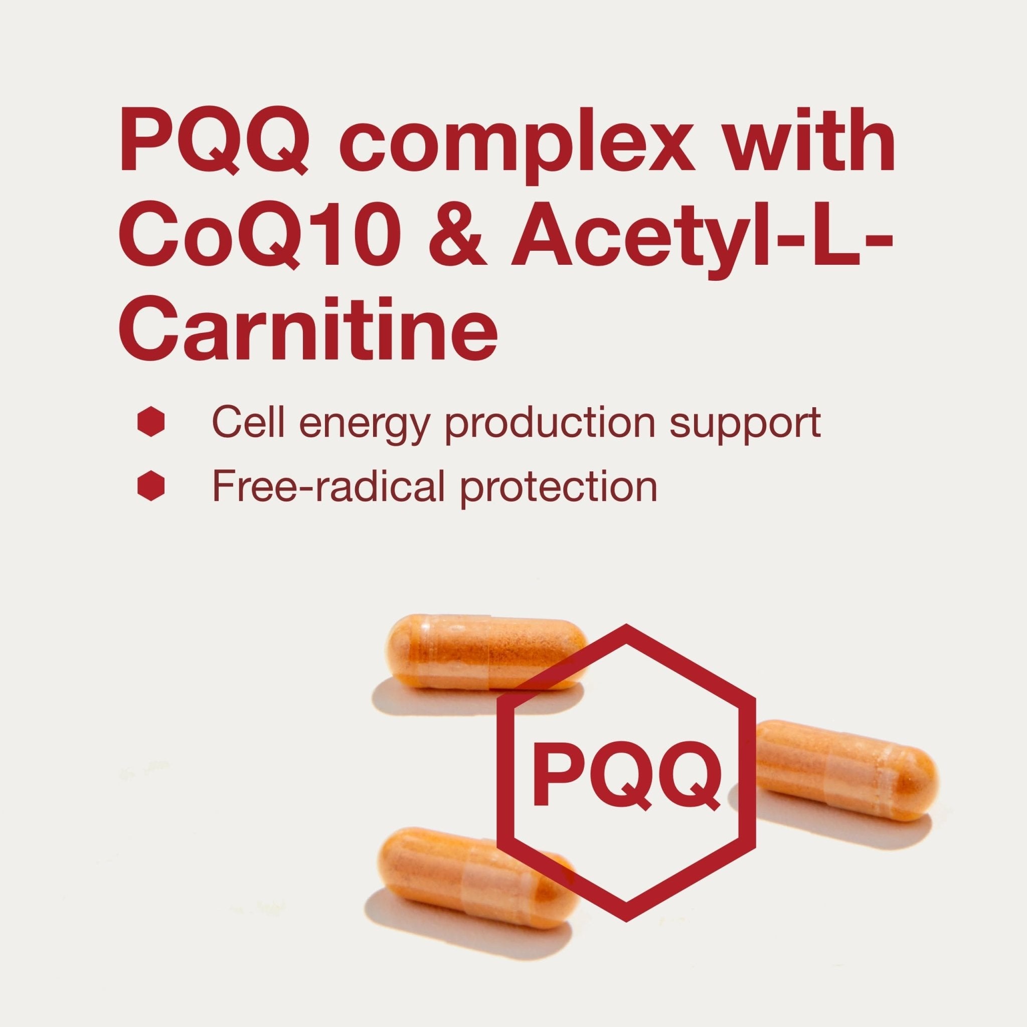 PROTOCOL FOR LIFE BALANCE PQQ Complex - Mitochondrial Health - with CoQ10 & L Carnitine - B Vitamin - Supplement for Energy - 30 Veg Caps - TrustMedUSA