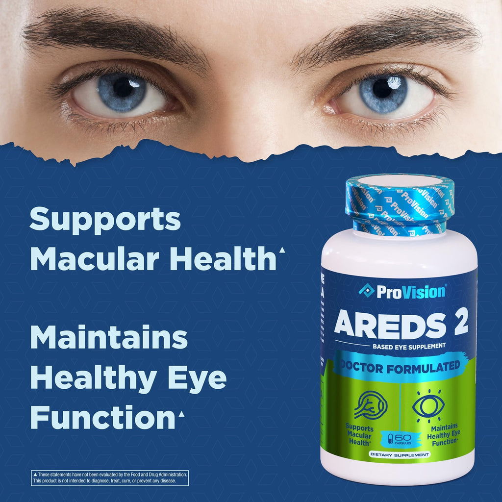 Provision AREDS 2 Eye Vitamins - Enhance Vision Supplements - Lutein Zeaxanthin Vision Complex - 60 Eye Supplement Capsules - TrustMedUSA