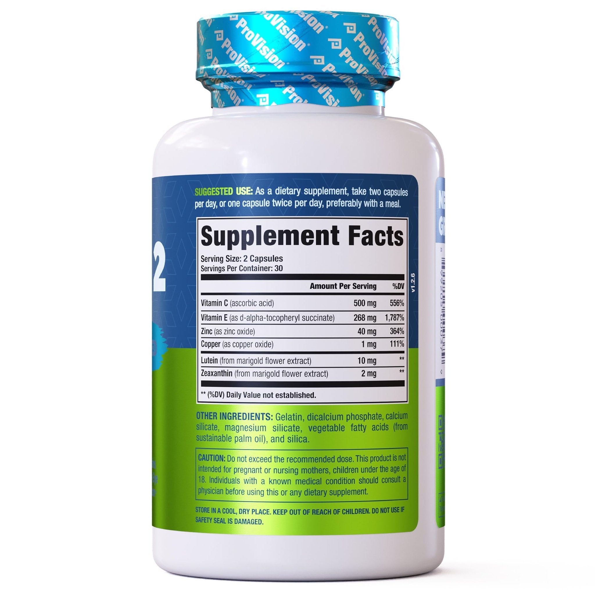 Provision AREDS 2 Eye Vitamins - Enhance Vision Supplements - Lutein Zeaxanthin Vision Complex - 60 Eye Supplement Capsules - TrustMedUSA