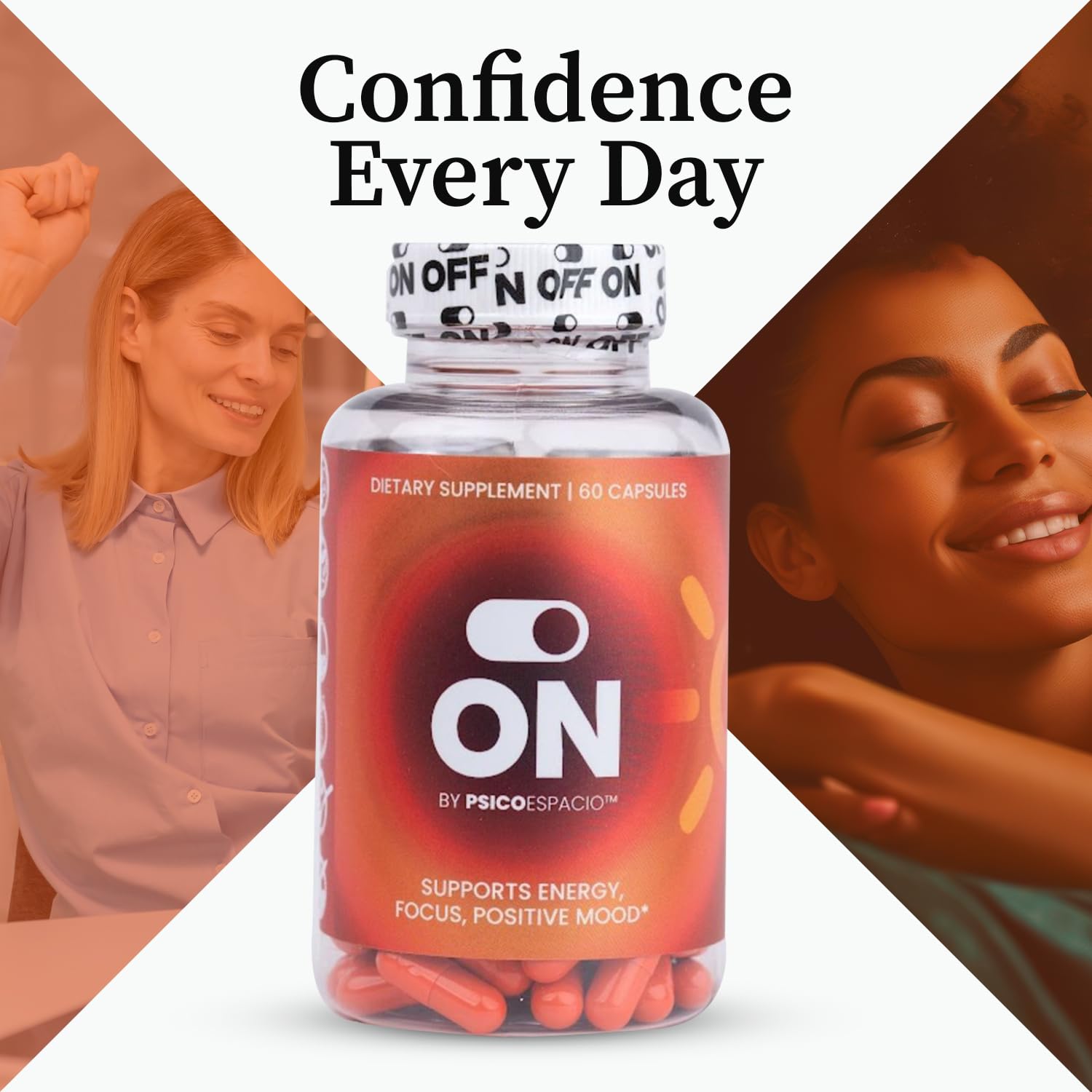 PSICÓESPACIO ON & Off Day & Night Supplement Bundle – Natural Energy with Ashwagandha + Sleep Aid with Melatonin & L-Theanine for Adults, Focus, Relaxation & Mood Support, 60 Count Each - TrustMedUSA