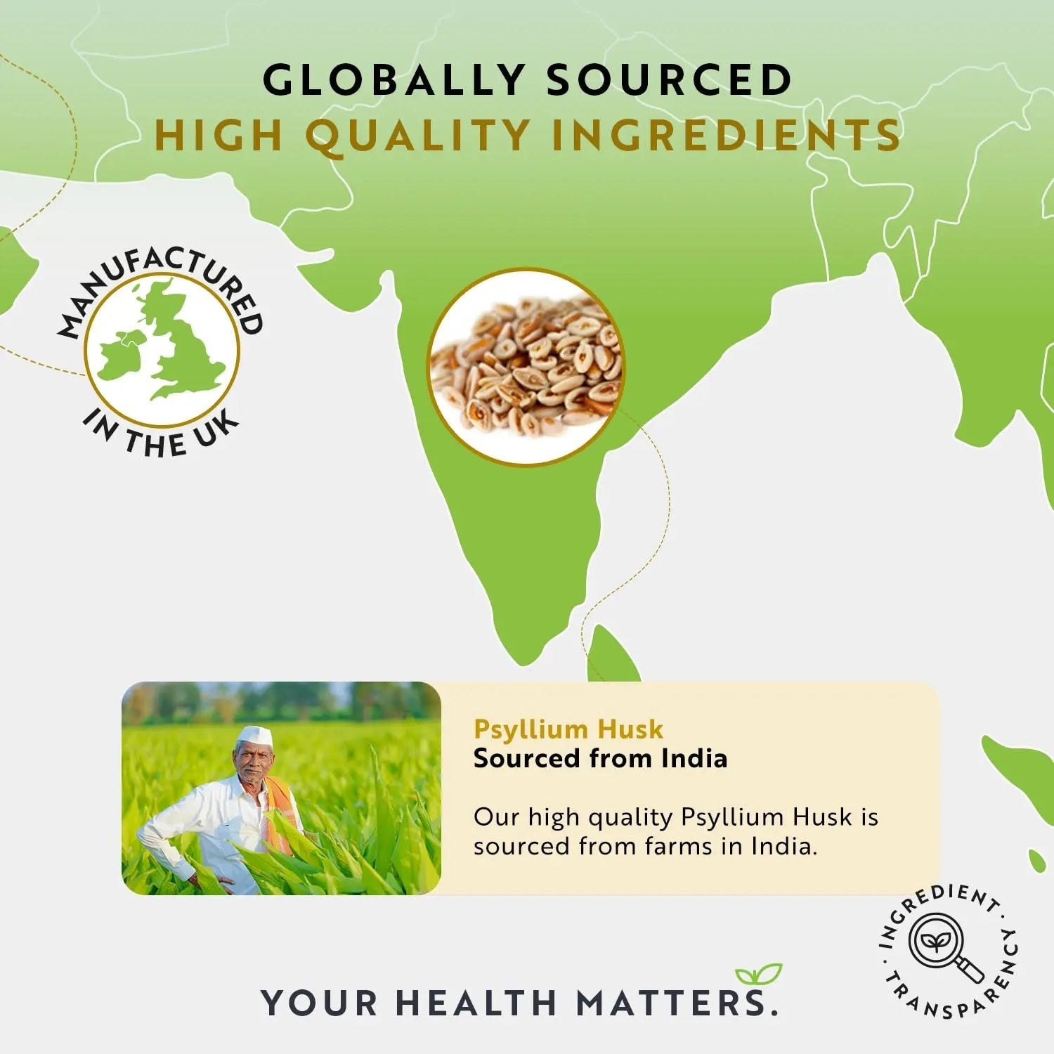 Psyllium Husks Fibre Supplement – 1400mg per Serving – Naturally High in Soluble Fibre - TrustMedUSA