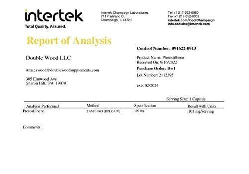 Pterostilbene Supplement 100mg Capsules (Third Party Tested) Manufactured in The USA - TrustMedUSA