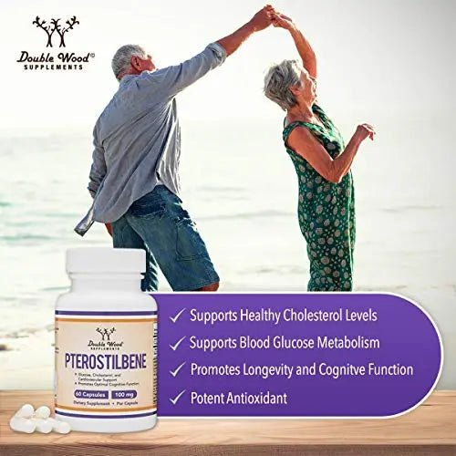 Pterostilbene Supplement 100mg Capsules (Third Party Tested) Manufactured in The USA - TrustMedUSA