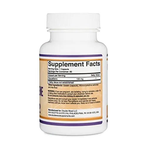Pterostilbene Supplement 100mg Capsules (Third Party Tested) Manufactured in The USA - TrustMedUSA