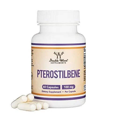 Pterostilbene Supplement 100mg Capsules (Third Party Tested) Manufactured in The USA - TrustMedUSA