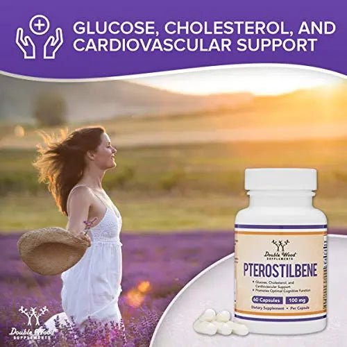 Pterostilbene Supplement 100mg Capsules (Third Party Tested) Manufactured in The USA - TrustMedUSA