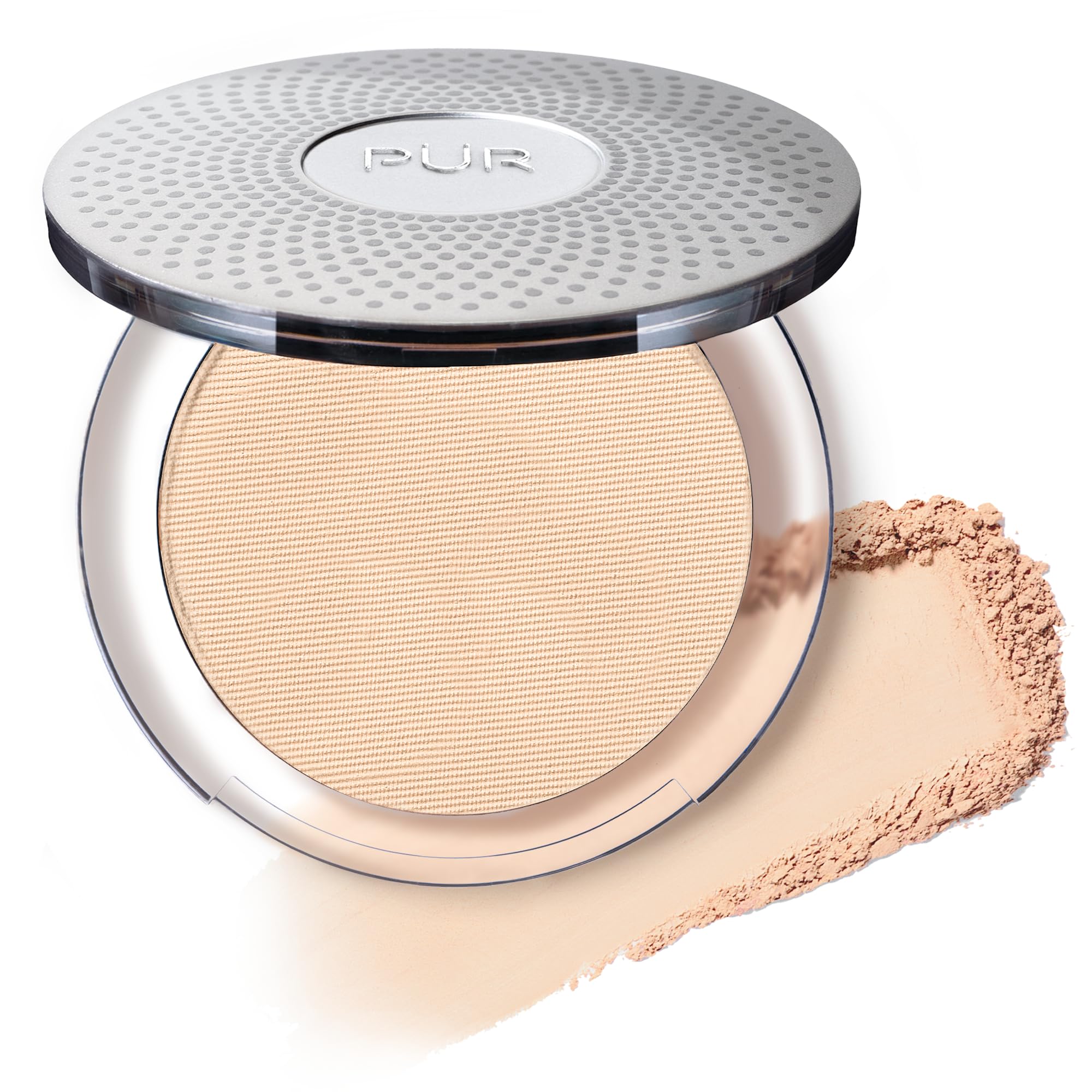 PÜR MINERALS 4-in-1 Pressed Mineral Makeup Powder Foundation with SPF 15 - Concealer & Finishing Compact Pressed Powder for Face - Buildable Medium to Full Coverage Foundation Powder (Vanilla) - Maple Wellness Supplements