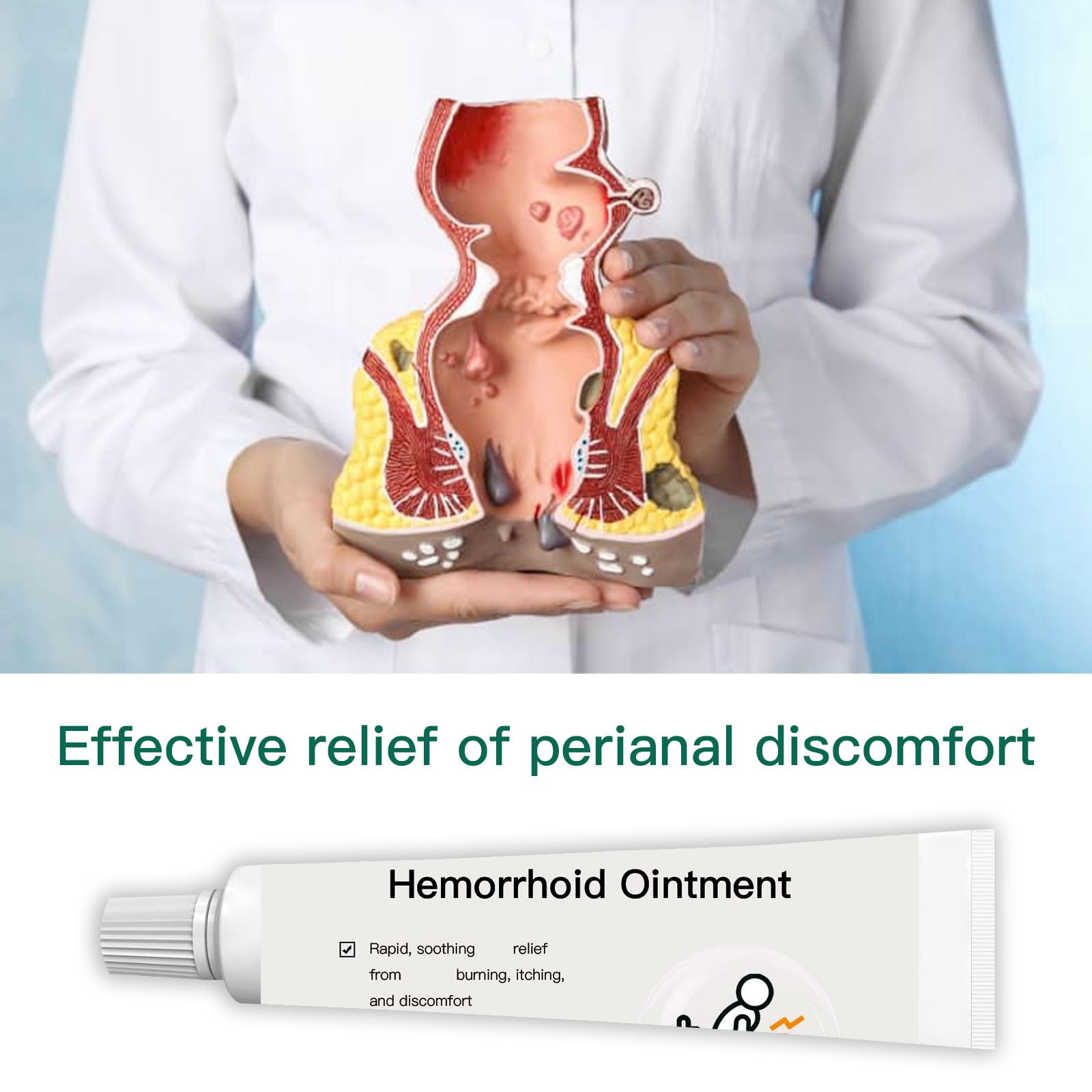 Pumei Hemorrhoid Cream,Herbal Hemorrhoid Ointment,Massage Hemorrhoids Ointment,for Men and Women Herbal Hemorrhoids Cream - TrustMedUSA