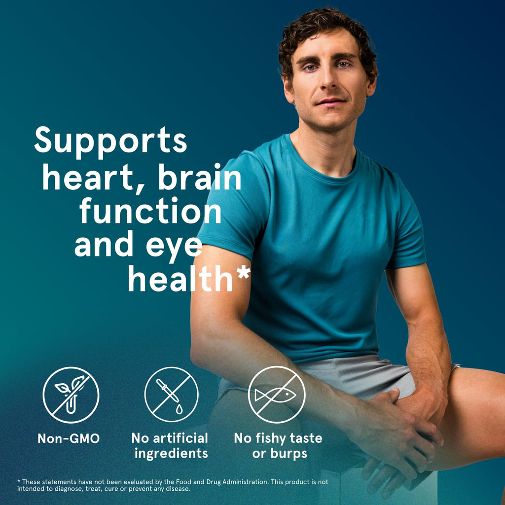 Puori Omega 3 Fish Oil Supplement - Ultra Pure & Burpless Wild Caught Fish Oil with 2000mg Omega 3 Fatty Acids,1250mg EPA & 500mg DHA Supports Heart, Brain & Eye Health - IFOS Certified - 120 Softgels - TrustMedUSA