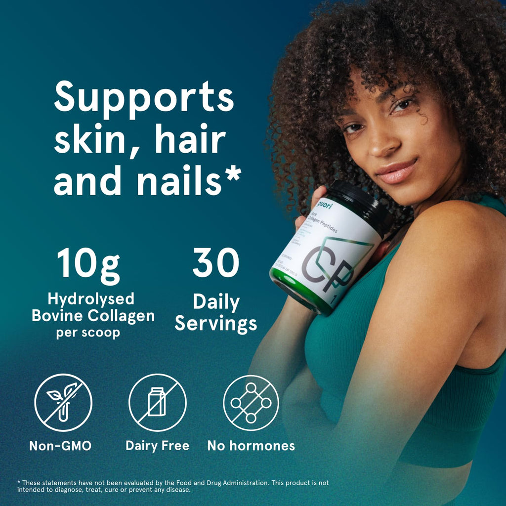 Puori Pure Collagen Peptides Powder, Unflavored - 10g of Grass-Fed Hydrolyzed Bovine Collagen Supports Skin Health, Hair & Nail Strength, Joint Pain & Mobility Support - 30 Servings - Maple Wellness Supplements