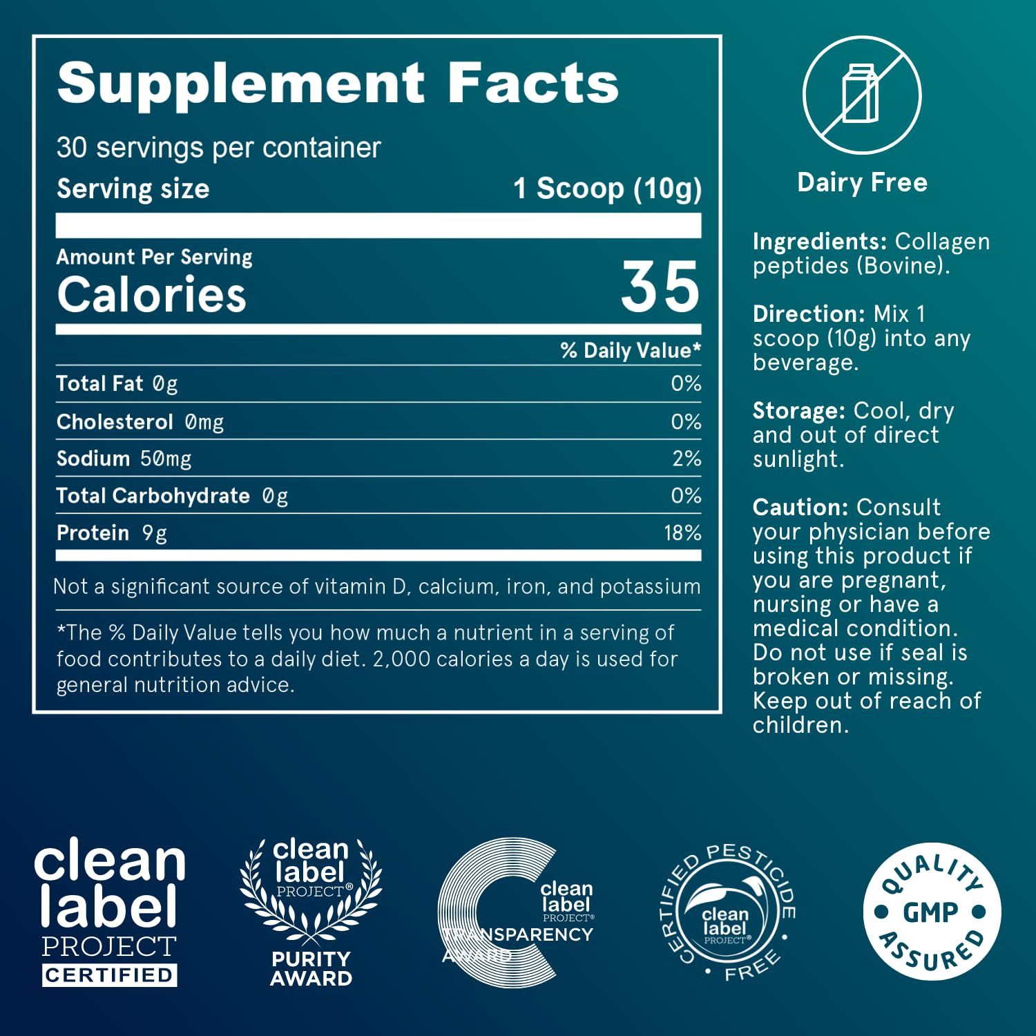 Puori Pure Collagen Peptides Powder, Unflavored - 10g of Grass-Fed Hydrolyzed Bovine Collagen Supports Skin Health, Hair & Nail Strength, Joint Pain & Mobility Support - 30 Servings - Maple Wellness Supplements