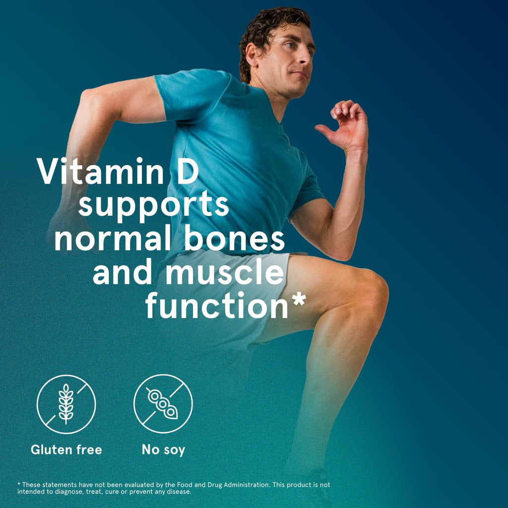 Puori Vitamin D3 Softgels, 2500 IU (62.5 mcg) - Fast Absorbing Vitamin D3 Supplements for Immune System Support, Bone Health & Density and Healthy Muscle Functions - Non-GMO & Gluten-Free - 120 Count - Maple Wellness Supplements