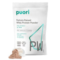 Puori Whey Protein Powder, Dark Chocolate - PW1 Pasture-Raised, Grass-Fed Whey Protein Powder Drink Mix containing BCAA Amino Acids - Post-Workout Supplement for Muscle Gain & Recovery - 30 Servings - Maple Wellness Supplements