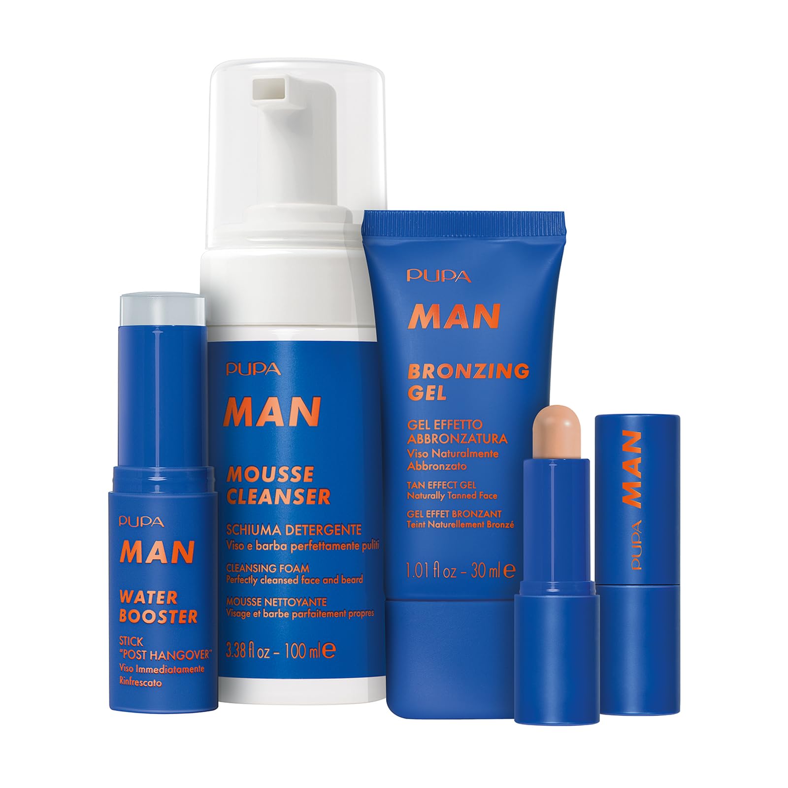 Pupa Milano Bronzing Gel, 001, 1.01 oz - Tan Effect Bronzer Gel - Liquid Matte Bronzer - Lightweight - With Hydrating Coconut Water - Makeup for Men - TrustMedUSA