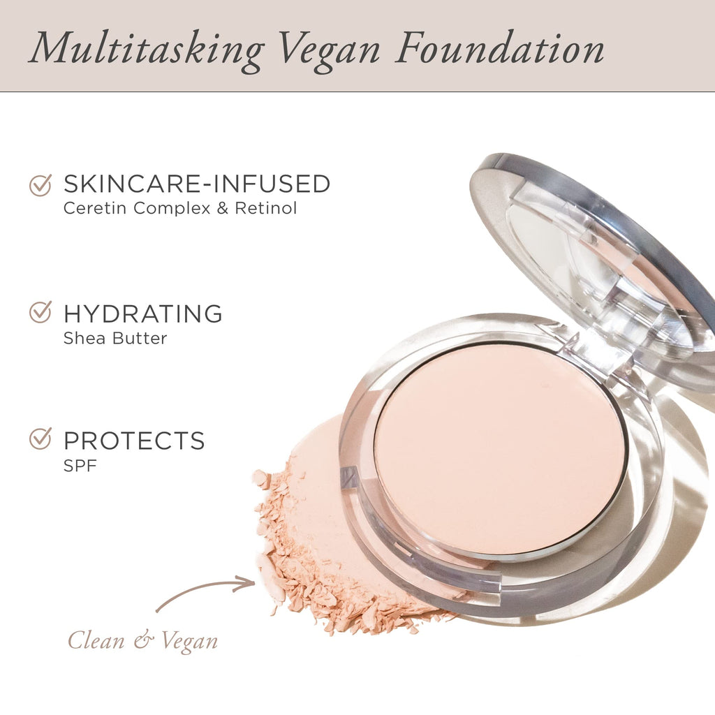 PUR Beauty 4-in-1 Pressed Mineral Makeup Powder Foundation with SPF 15 - Concealer & Finishing Compact Pressed Powder for Face - Buildable Medium to Full Coverage Foundation Powder (Fair Ivory) - Maple Wellness Supplements