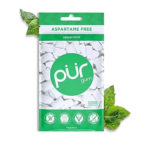 PUR Gum | Aspartame Free Chewing Gum | 100% Xylitol | Natural Spearmint Flavored Gum - TrustMedUSA