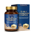 Puravita Magnesium Complex - Puravita 12 in 1 Magnesium Supplement with Glycinate, Citrate, Malate, Oxide, Taurat & More for Muscle, Nerve & Sleep Support, 120 Count - TrustMedUSA