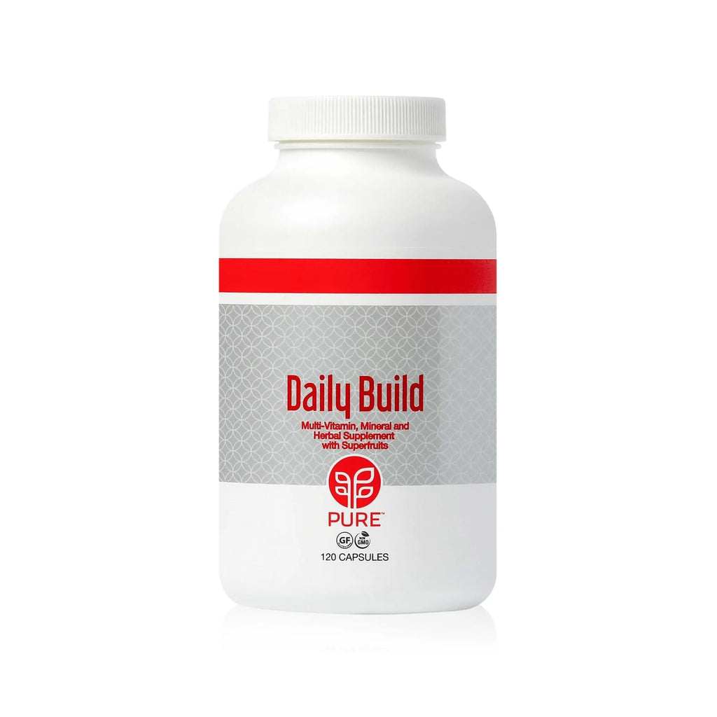 PURE Daily Build | 120 Capsules | Advanced Multivitamin Supplement | Enhanced with Essential Vitamins, Minerals - TrustMedUSA