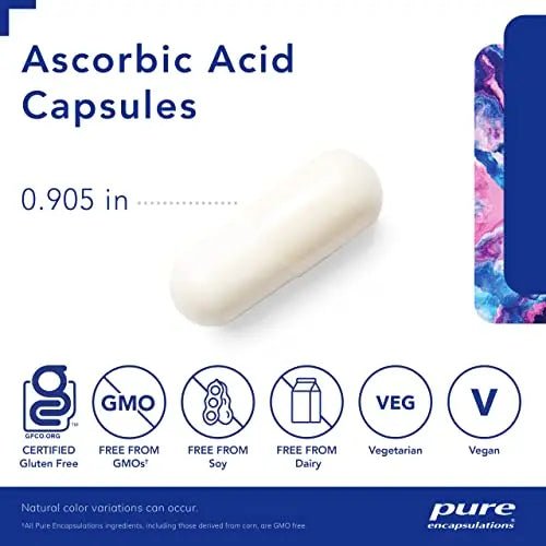 Pure Encapsulations Ascorbic Acid Capsules, 90 Capsules - TrustMedUSA
