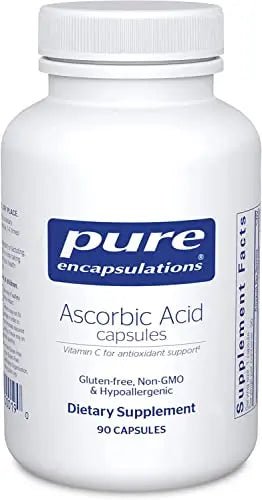 Pure Encapsulations Ascorbic Acid Capsules, 90 Capsules - TrustMedUSA