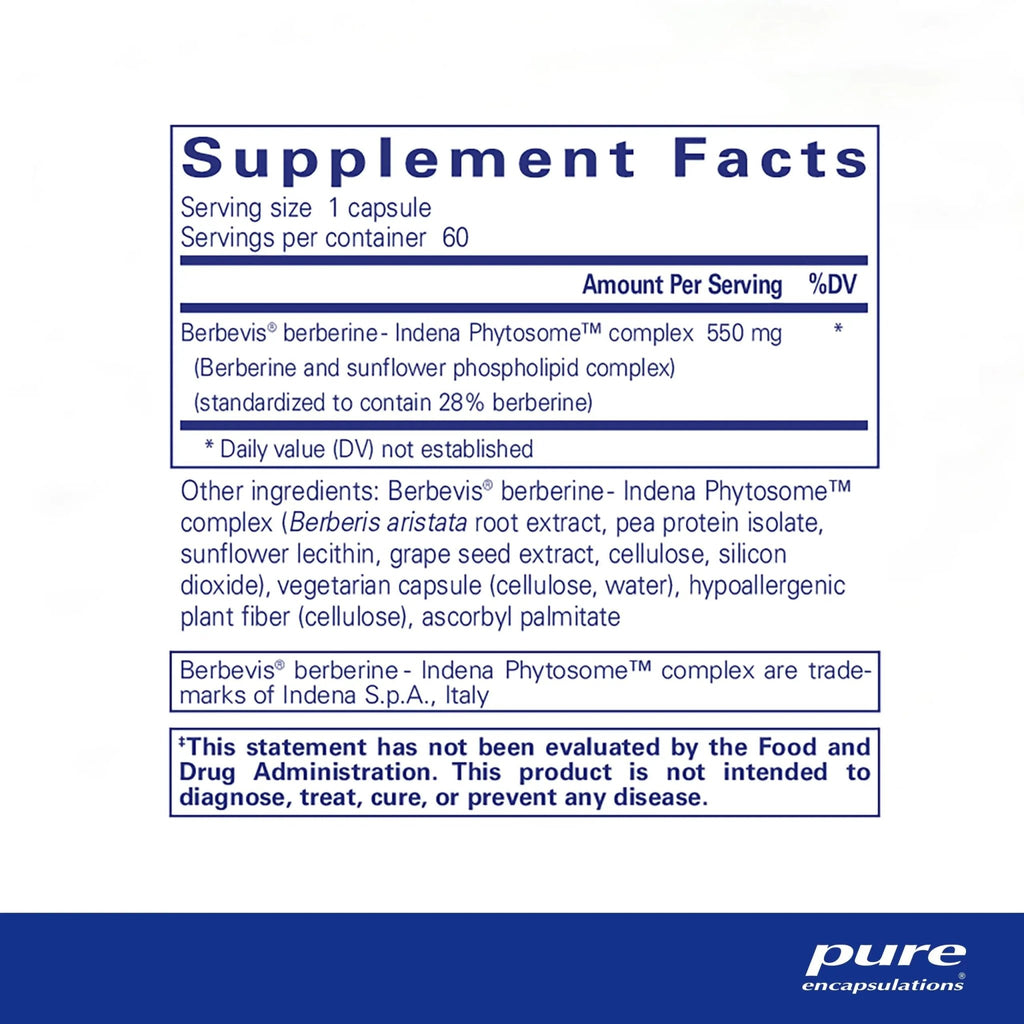 Pure Encapsulations Berberine UltraSorb | Enhanced Absorption Berberine | 60 Capsules - TrustMedUSA