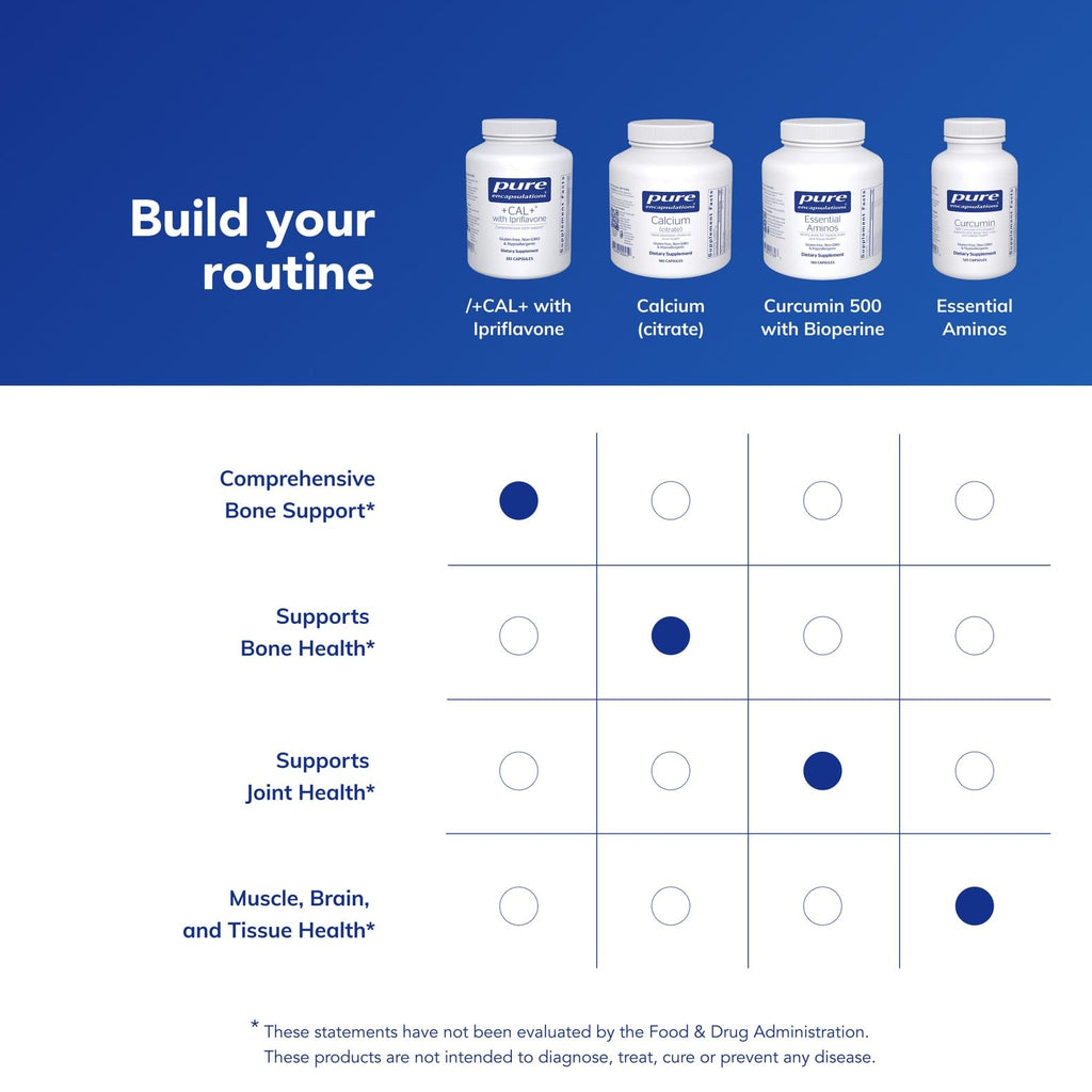 Pure Encapsulations +Cal+ with Ipriflavon | Mineral, Vitamin, and Herbal Supplement to Promote Skeletal Strength | 351 Capsules - TrustMedUSA