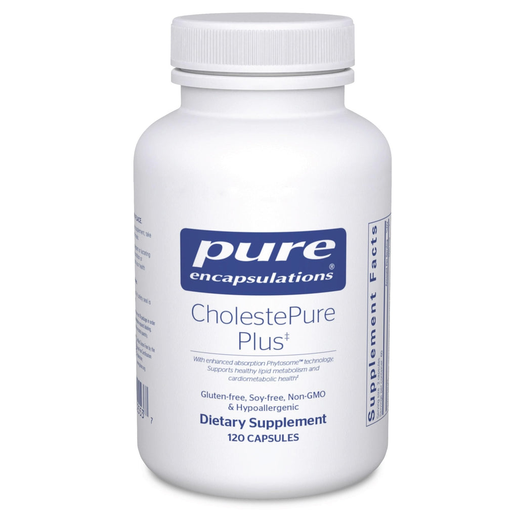Pure Encapsulations CholestePure Plus 120's - Supports Lipid Metabolism & Heart Health* - Berberine Supplement - with Citrus Bergamot - Gluten Free & Non-GMO - 120 Capsules - TrustMedUSA