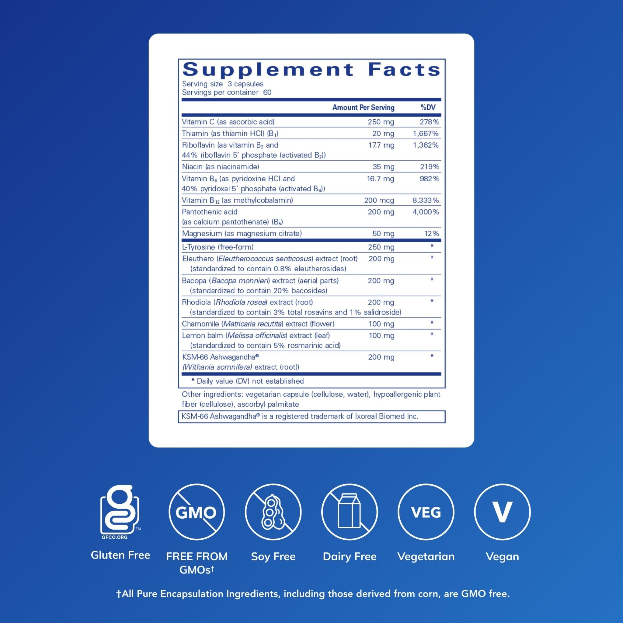 Pure Encapsulations Daily Stress Formula | Promotes Relaxation and Moderates the Effects of Occasional Stress*| 180 Capsules - TrustMedUSA
