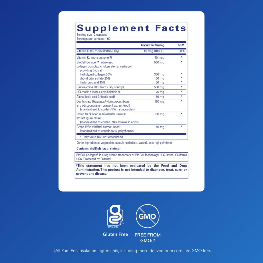 Pure Encapsulations Disc-Flex - Bone & Musculoskeletal Health Dietary Supplement - Supports Spinal Disc Strength & Flexibility* - Vegetarian & Gluten Free - 120 Capsules - TrustMedUSA