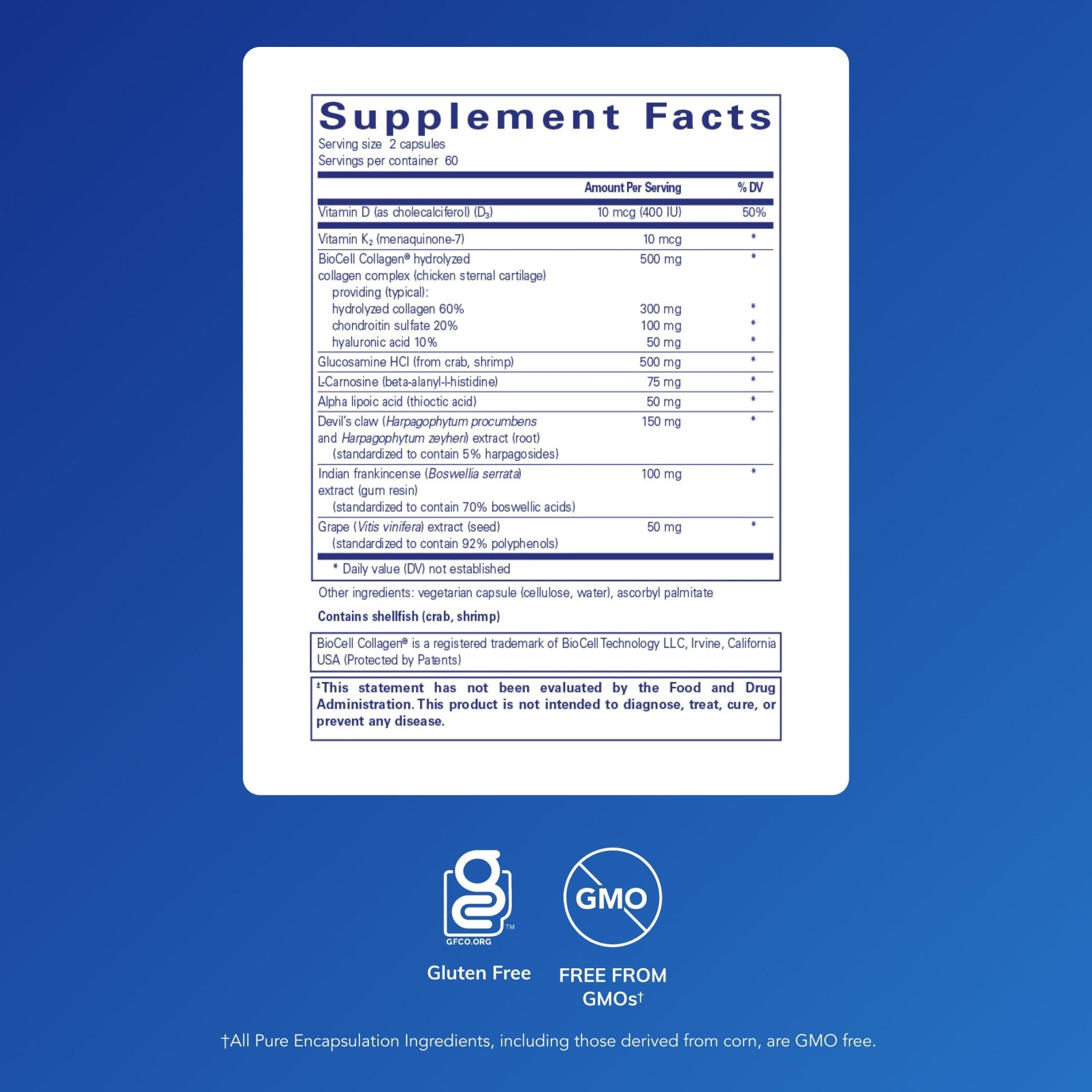 Pure Encapsulations Disc-Flex - Bone & Musculoskeletal Health Dietary Supplement - Supports Spinal Disc Strength & Flexibility* - Vegetarian & Gluten Free - 120 Capsules - TrustMedUSA