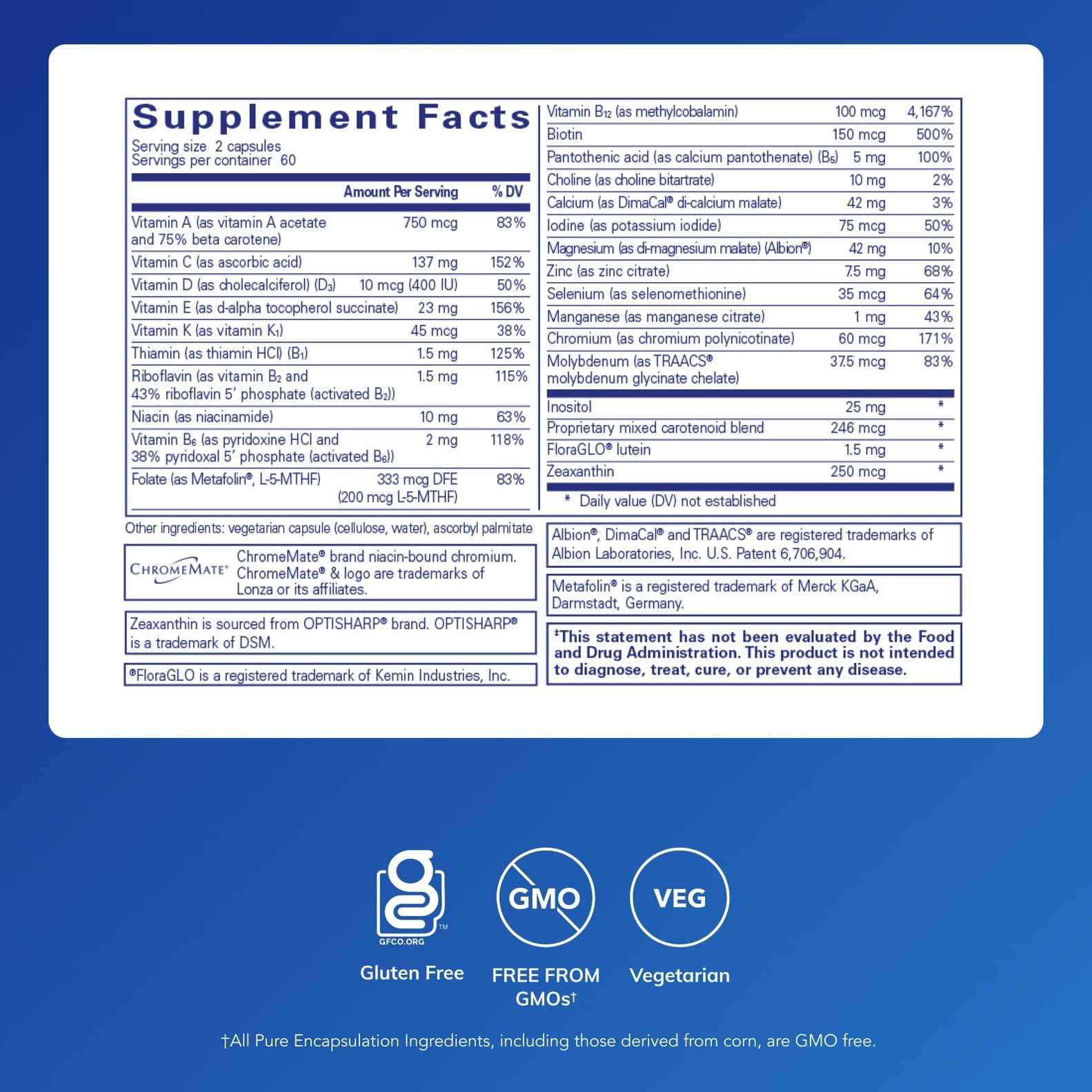 Pure Encapsulations Junior Nutrients - Kids & Teens Multivitamin - Without Iron - with Calcium, Vitamin D3 & Vitamin C - Non-GMO & Vegetarian - 120 Capsules - TrustMedUSA