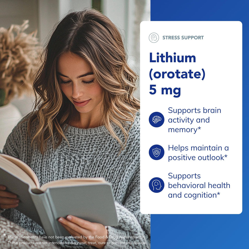 Pure Encapsulations Lithium Orotate 5 mg - Brain Support Supplement - with N-Acetyl-L-Cysteine (NAC) for Memory & Brain Behavior* - TrustMedUSA