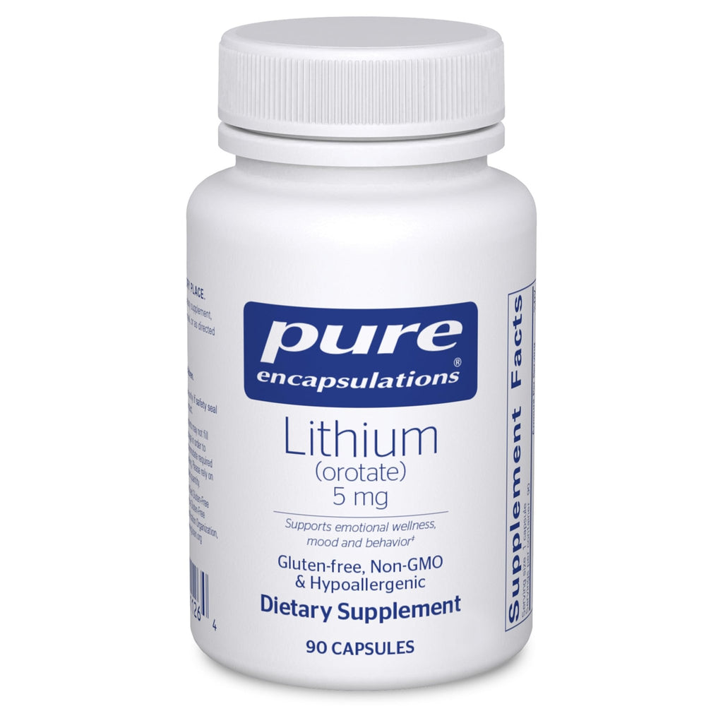 Pure Encapsulations Lithium Orotate 5 mg - Brain Support Supplement - with N-Acetyl-L-Cysteine (NAC) for Memory & Brain Behavior* - TrustMedUSA