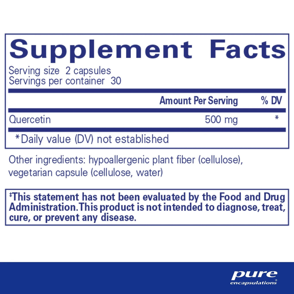 Pure Encapsulations Quercetin - Supplement with Bioflavonoids - 60 Caps - TrustMedUSA