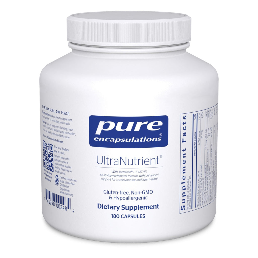 Pure Encapsulations UltraNutrient - Minerals & Multivitamins - Supports Liver & Heart Health* - Supplement for Antioxidants - with Vitamin C, CoQ10 & More - Gluten Free - 180 Capsules - TrustMedUSA