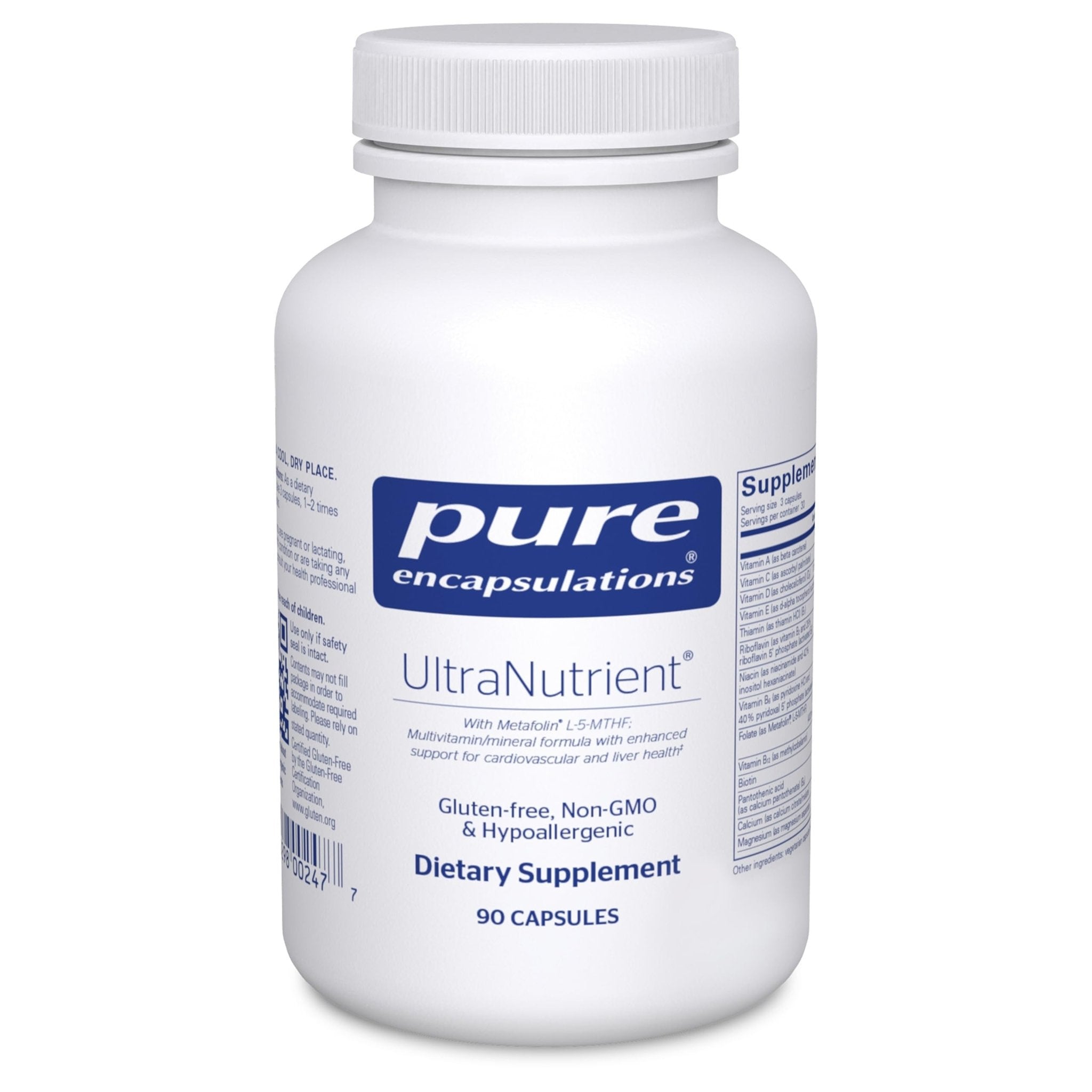 Pure Encapsulations UltraNutrient - Minerals & Multivitamins - Supports Liver & Heart Health* - Supplement for Antioxidants - with Vitamin C, CoQ10 - Non-GMO * Gluten-Free - 90 Capsules - TrustMedUSA