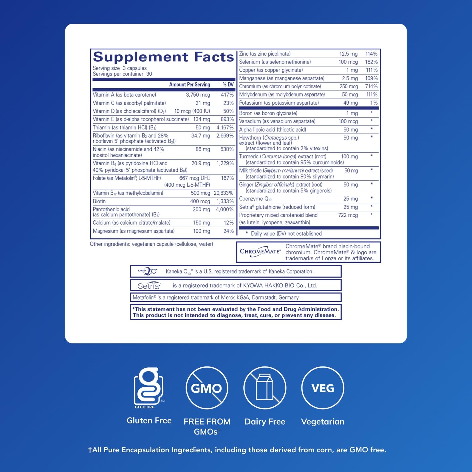 Pure Encapsulations UltraNutrient - Minerals & Multivitamins - Supports Liver & Heart Health* - Supplement for Antioxidants - with Vitamin C, CoQ10 - Non-GMO * Gluten-Free - 90 Capsules - TrustMedUSA