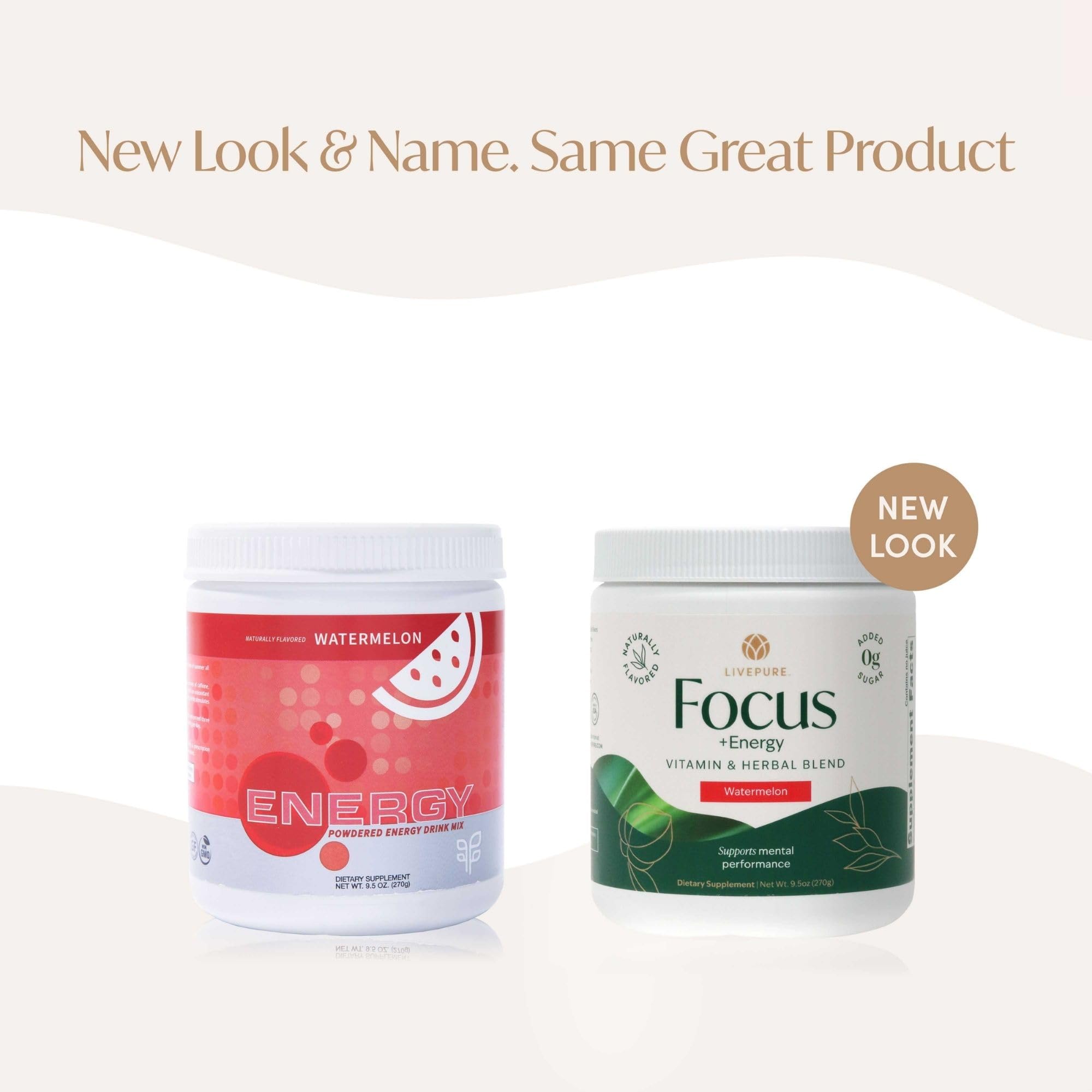 PURE Focus + Energy Tub Drink Mix | Natural Caffeine & Antioxidants from Botanicals | Supports Alertness, Clarity & Energy | Zero Sugar, No Artificial Sweeteners | 9.5 oz | Watermelon Flavor - TrustMedUSA