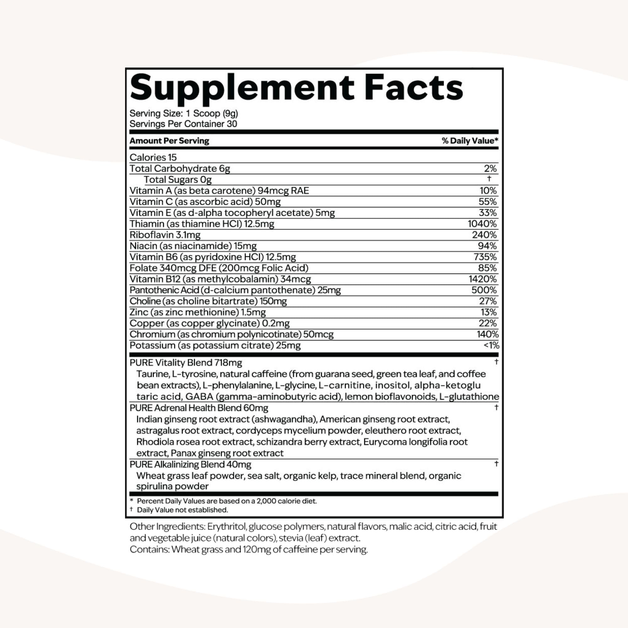 PURE Focus + Energy Tub Drink Mix | Natural Caffeine & Antioxidants from Botanicals | Supports Alertness, Clarity & Energy | Zero Sugar, No Artificial Sweeteners | 9.5 oz | Watermelon Flavor - TrustMedUSA