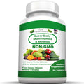 Pure Heathland Non-GMO Super Daily Multivitamin for Adults – 42 Natural Fruits & Vegetables Blend with 21 Essential Vitamins & Minerals – Vegan Coating Tablets, 90 Count, Made in USA - TrustMedUSA