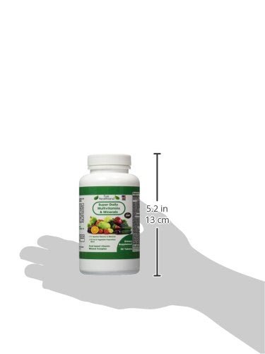 Pure Heathland Non-GMO Super Daily Multivitamin for Adults – 42 Natural Fruits & Vegetables Blend with 21 Essential Vitamins & Minerals – Vegan Coating Tablets, 90 Count, Made in USA - TrustMedUSA