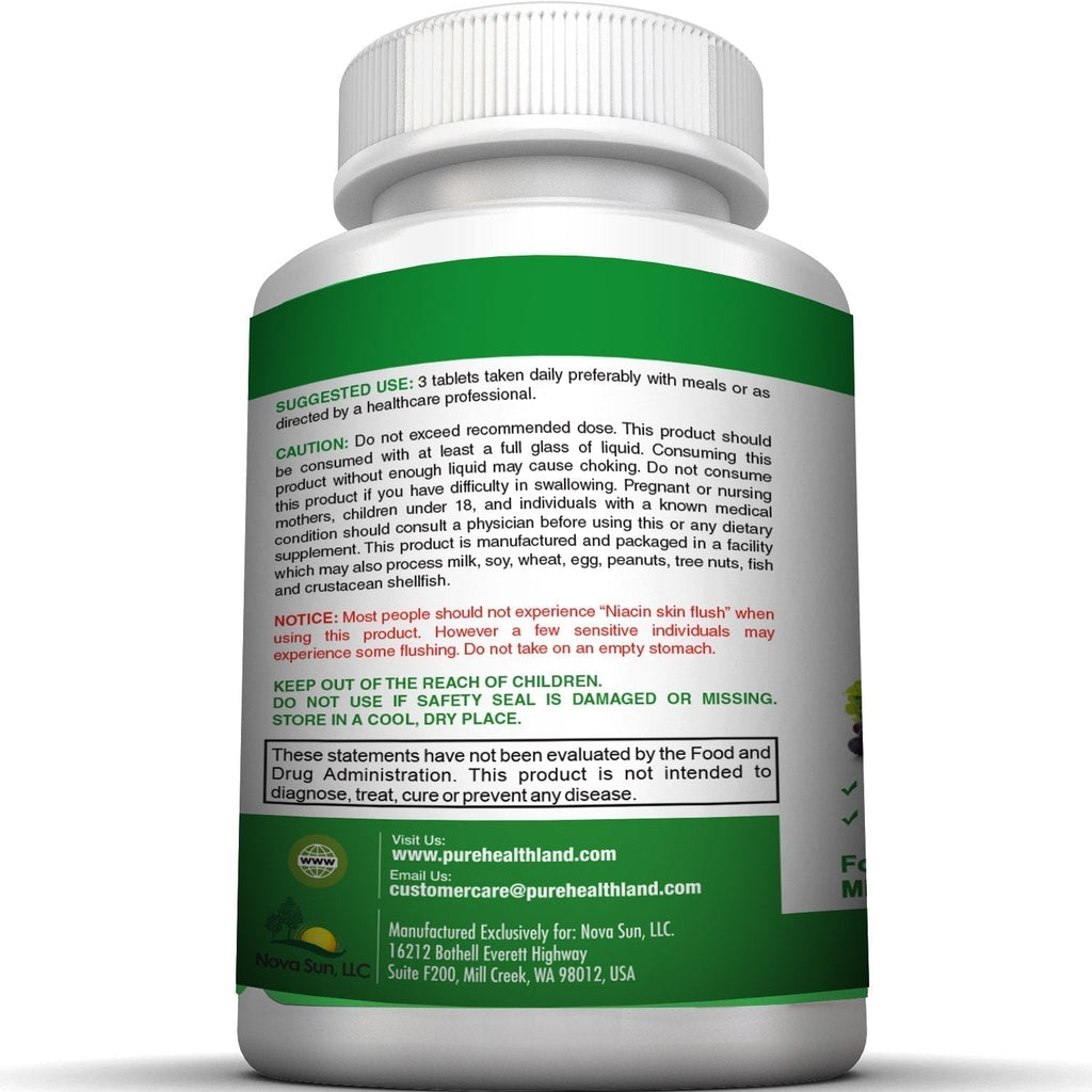 Pure Heathland Non-GMO Super Daily Multivitamin for Adults – 42 Natural Fruits & Vegetables Blend with 21 Essential Vitamins & Minerals – Vegan Coating Tablets, 90 Count, Made in USA - TrustMedUSA