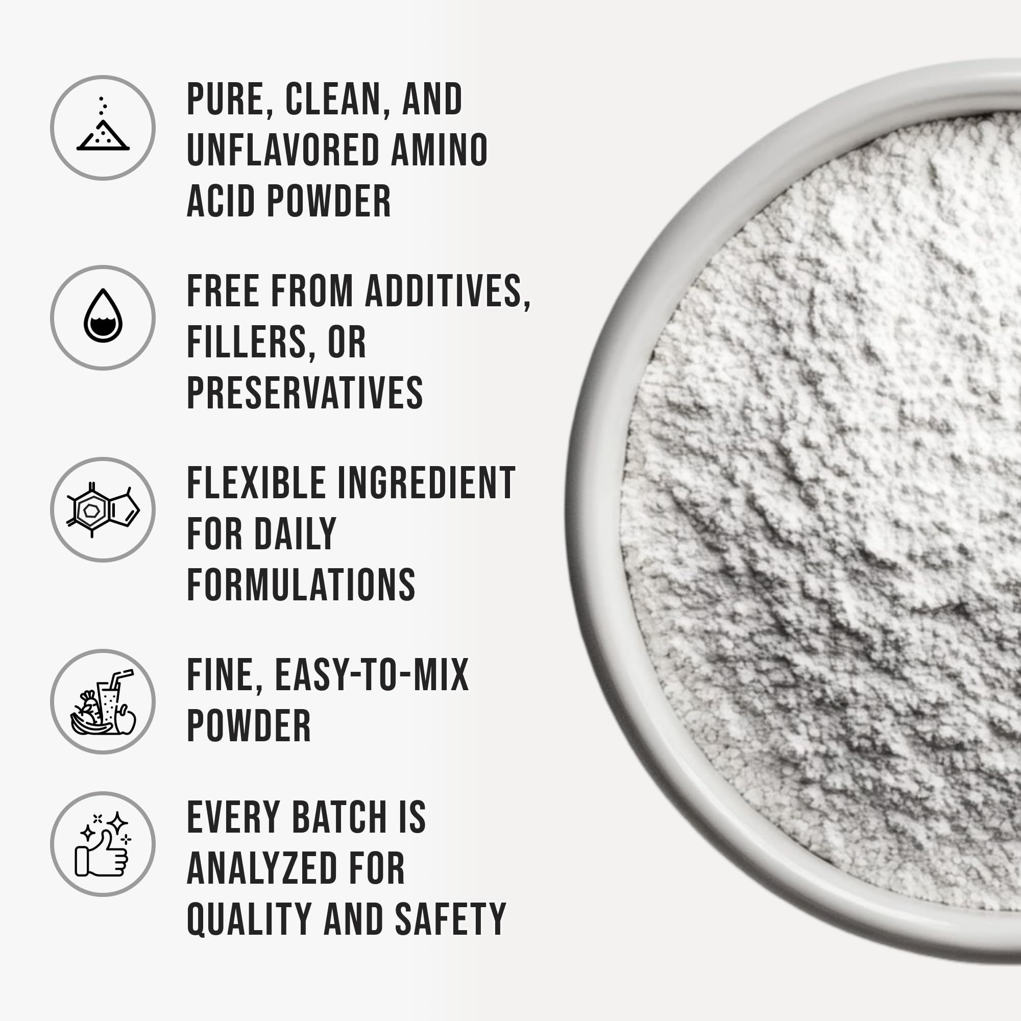 Pure L-Theanine Powder Unflavored Amino Acid Supplement Powder from Fine L-Theanine for Smooth Mixing Vegan Friendly Non-GMO No-Additives for Smoothies Drinks and Daily Nutrition Support, 3.2 oz (90g) - TrustMedUSA