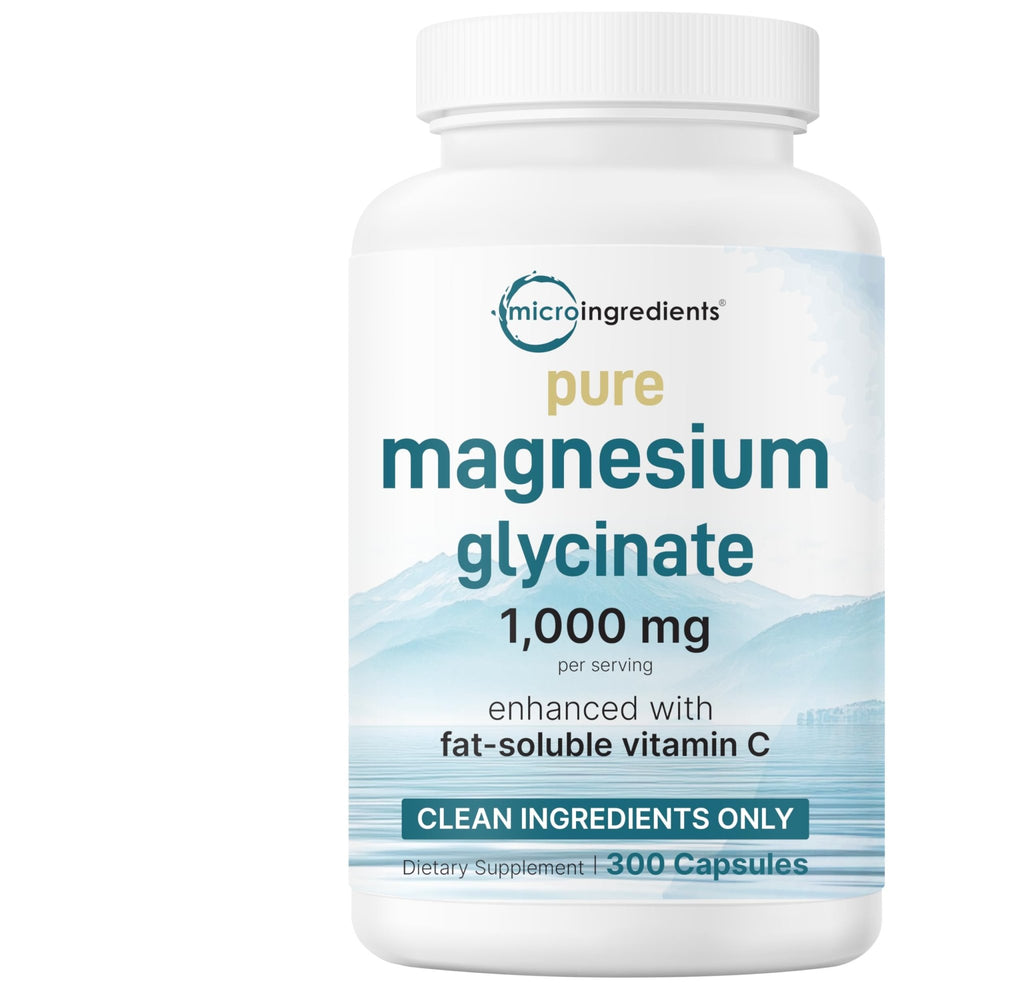 Pure Magnesium Glycinate 1,000mg, 300 Capsules | 100% Chelated for Max Absorption | Enhanced with Vitamin C | Only Uses Active Ingredients - TrustMedUSA
