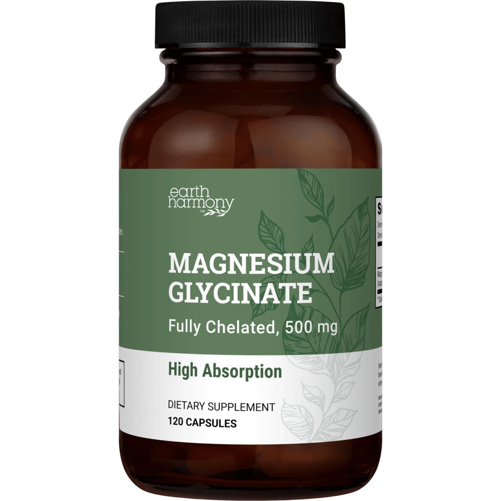 Pure Magnesium Glycinate 500mg - Chelated Magnesium Supplement, High Absorption Capsules for Sleep, Glicinato De Magnesio with Organic MCT Powder (120 Capsules) - TrustMedUSA