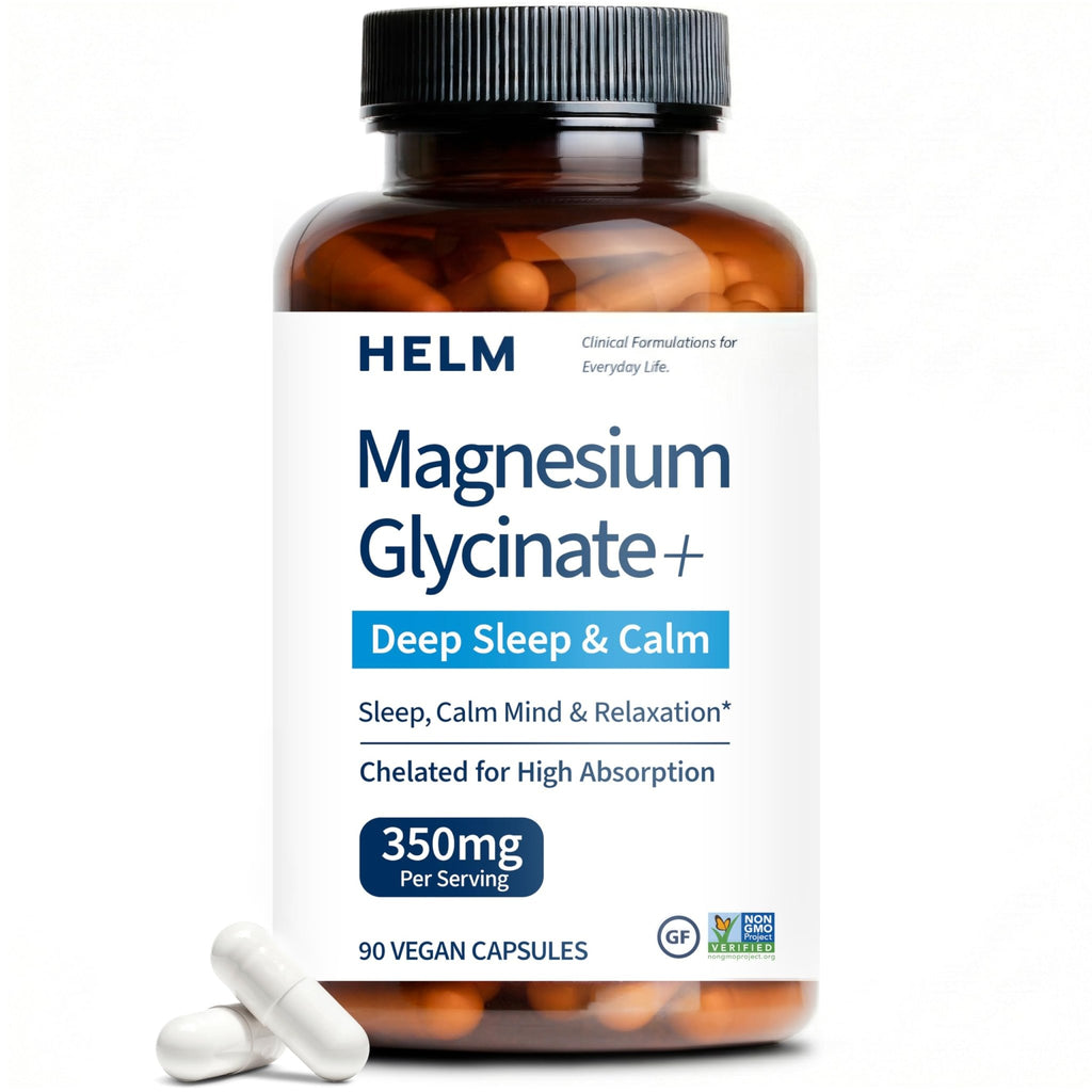 Pure Magnesium Glycinate - Magnesium for Sleep, Stress, Muscle & Nerve Support - High-Absorption, Non-GMO, Vegan - 90 Capsules (350mg) - TrustMedUSA