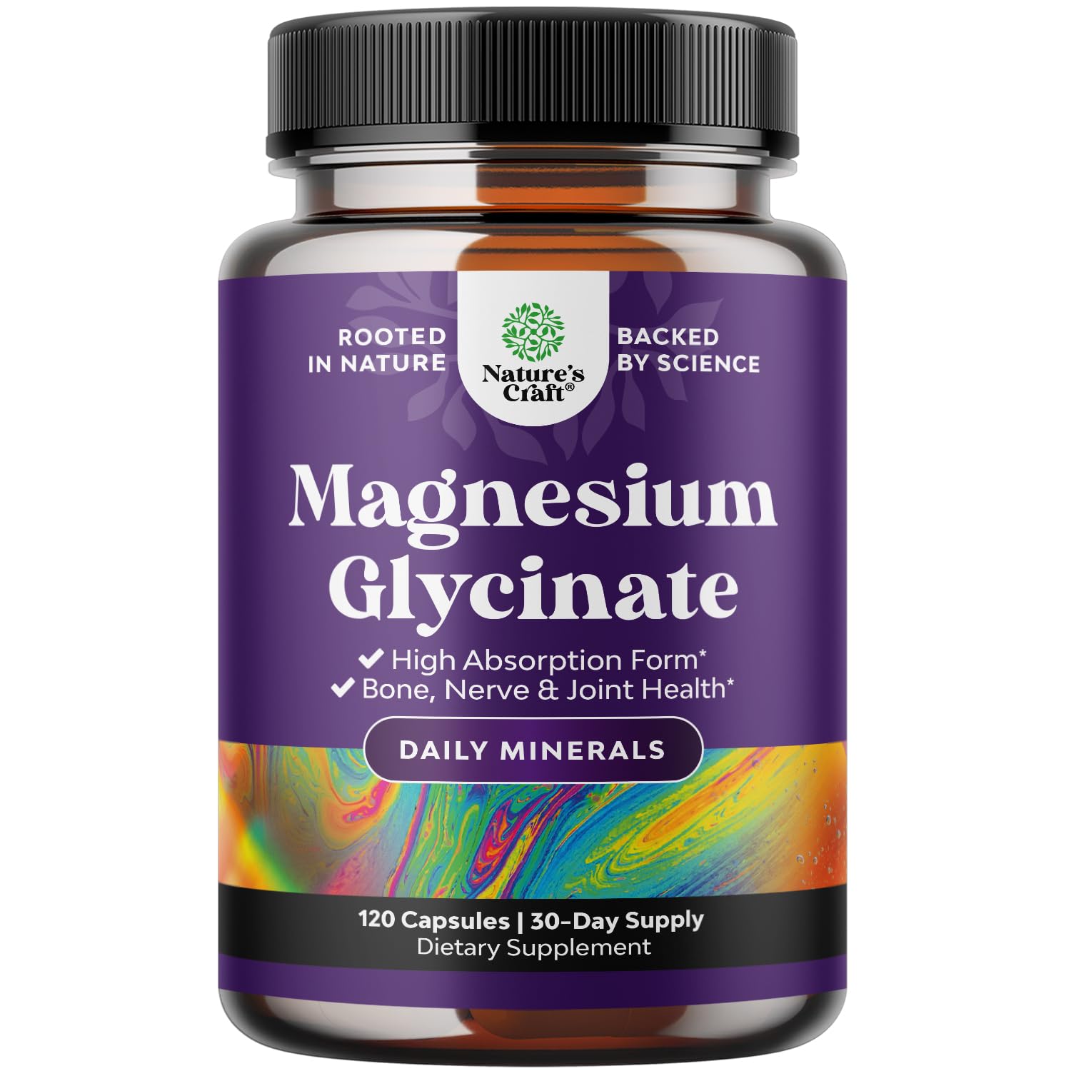 Pure Magnesium Glycinate Supplement 500mg - Magnesium for Sleep and Rest Capsules for Men & Women - Unflavored Vegan High Absorption Pills for Relaxation Support - 120 Count - TrustMedUSA